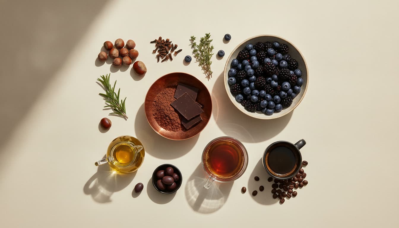 Polyphenolreiche Lebensmittel, sortiert nach Milligramm