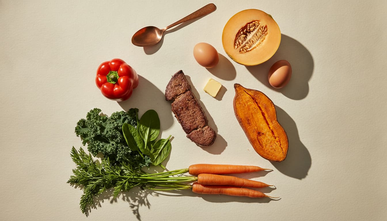 Vitamin-A-Lebensmittel, sortiert nach Mikrogramm
