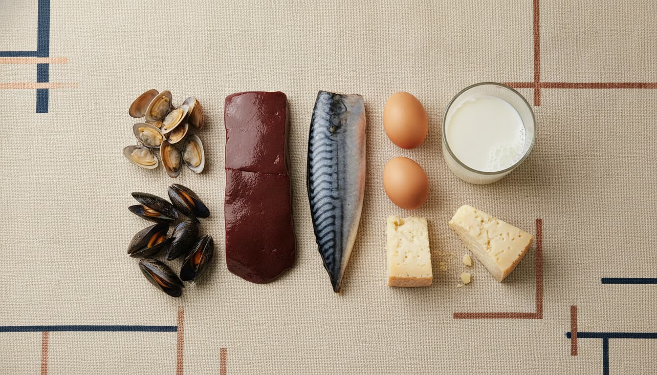 Vitamin-B12-Lebensmittel, sortiert nach Mikrogramm