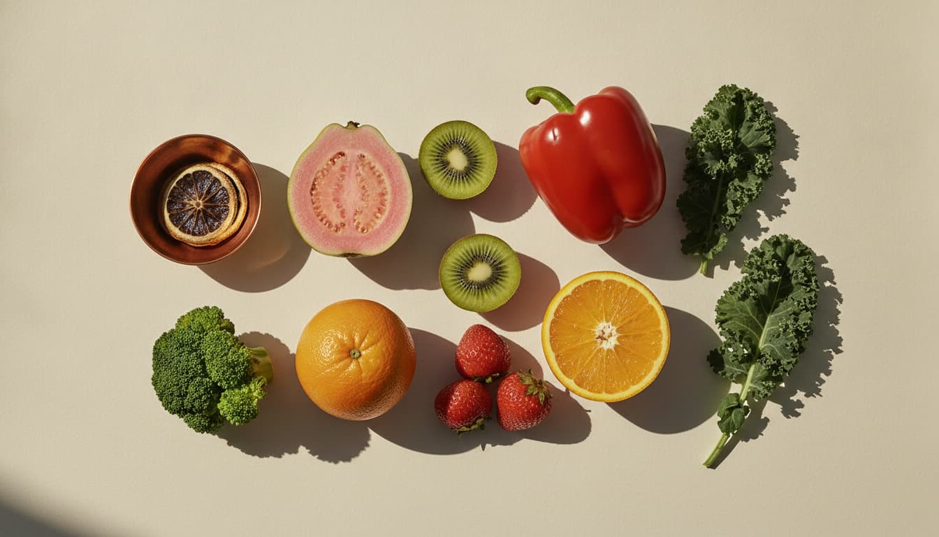 Vitamin-C-Lebensmittel, sortiert nach Milligramm
