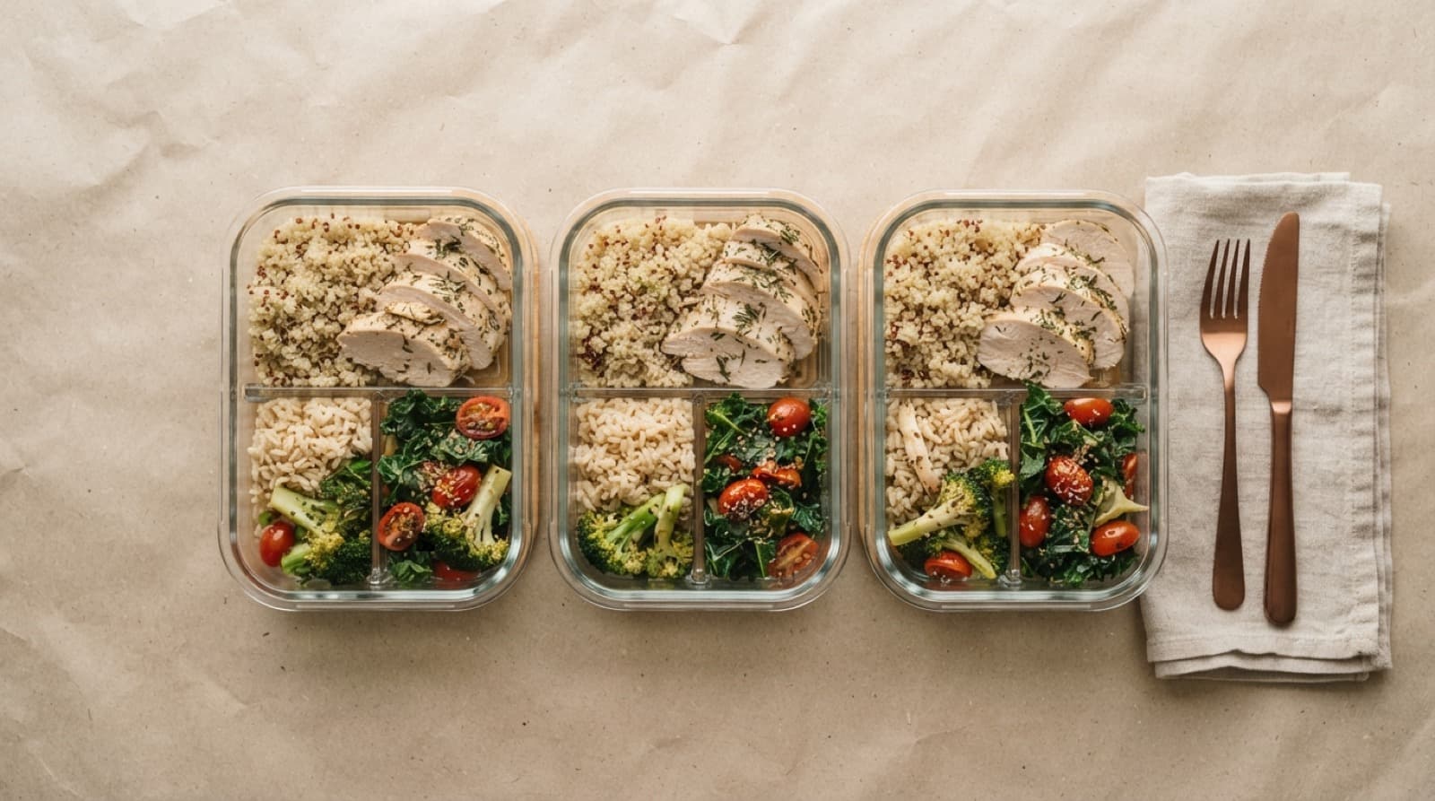 Proteinreiches Meal-Prep: das 4-Stunden-Sonntagssystem
