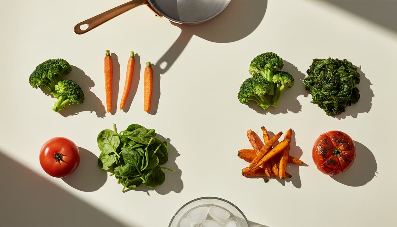 Raw or cooked vegetables, and the trade that runs in both directions