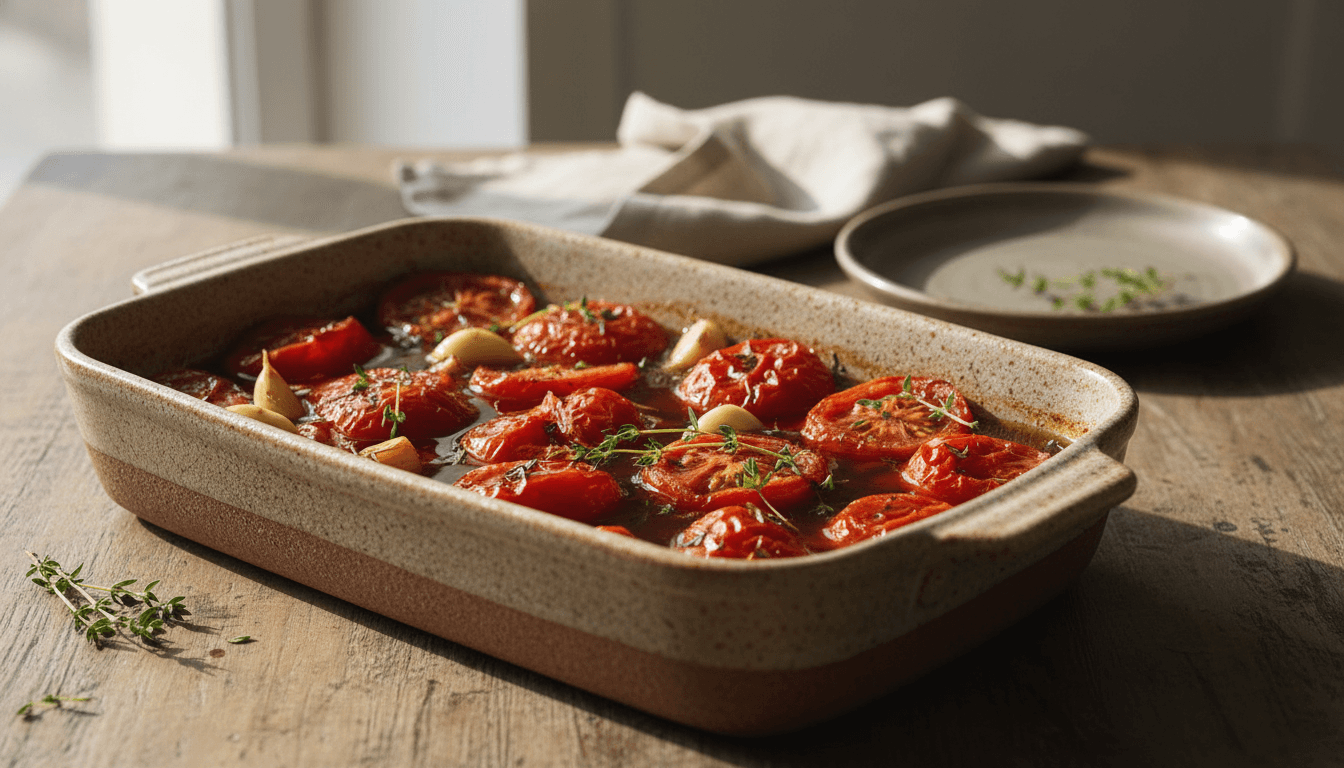 Tomaten-Confit, zwölf Wege, fotografiert in der Versuchsküche